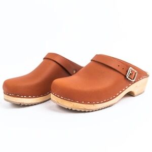 MIA Like New Alma Women’s Leather Slip On Buckle Clogs Size 38